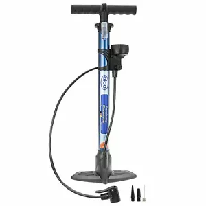Heavy Duty Floor Hand Air Pump Gauge 11 Bar 160 Psi For Car Van Tyre Ball 217200 - Picture 1 of 10