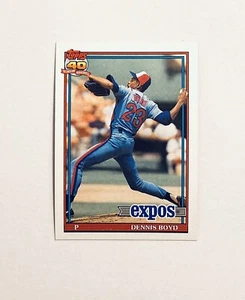 1991 Topps 40 GLO Back Dennis Boyd #48 Error Card - Picture 1 of 3