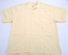 Original Island Sport Polo Shirt XL Yellow 70% Silk