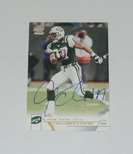 LAVERANUES COLES SIGNED AUTO'D 2002 PACIFIC CARD #300 NEW YORK JETS SEMINOLES - Picture 1 of 2