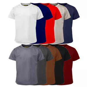 Kinder T-Shirts Mädchen Jungen Uni T-Shirts Rundhals Schuluniform PE Top Weste - Bild 1 von 34