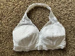 Aerie Bralette Plus Size XXL White Halter Style VGUC Padded - Picture 1 of 12
