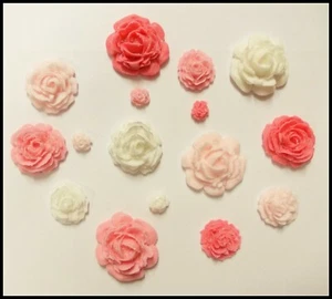Tortenaufleger Fondant Zuckerblumen Zuckerfiguren Torten Deko 16 Rosen  - Bild 1 von 5