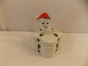 Lefton China handbemalte Feiertag Schmuckschatulle - Bild 1 von 5