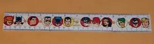 Regla Vintage 1975 DC Superfriends Mujer Maravilla Hawkman Linterna Verde Rara JLA - Imagen 1 de 6