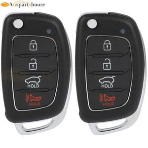 2x Remote Entry Car Key Fob 4 Buttons For Hyundai Santa 2013-2016 954304Z101 - Picture 1 of 6