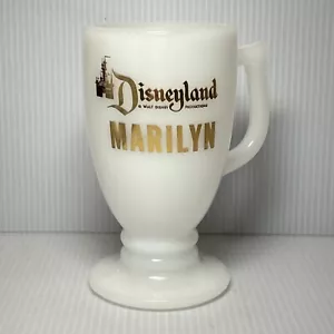Tazza caffè vintage Disneyland vetro latte tazza piedi oro ~ Marilyn personalizzata - Foto 1 di 8