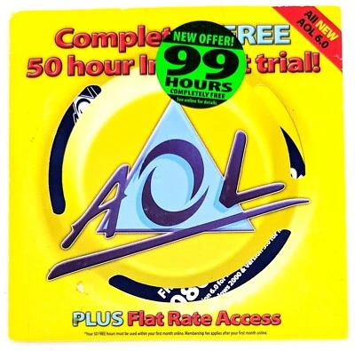 "BLUE & YELLOW" America Online Collectible / Install Disc, Vintage AOL CD v6.0! - Image 1 of 3