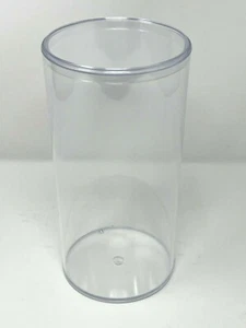 Round Clear Plastic Display Case/Box. New. 4" dia x 8" tall - Picture 1 of 5