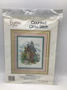 Counted Cross Stitch Kit Outhouse By Golden Bee 11 X 14 - Picture 1 of 4