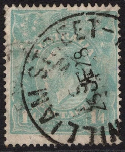 1/4 AZUL KGV PEQUEÑA MARCA DE AGUA MÚLTIPLE PERF 14 - USADO - RELLENO ESPACIAL (A30600) - Imagen 1 de 1