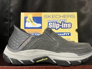 Skechers Craster Lanigan Manos Libres Sin Cordones Carbón 204809 Para Hombre Talla 10 - Imagen 1 de 5