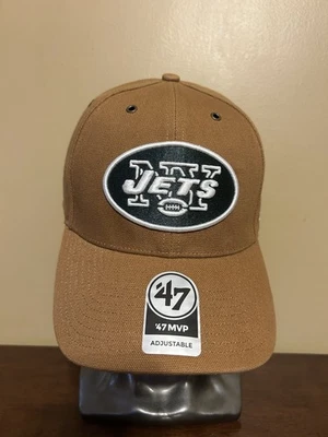 New York Jets Carhartt x ' 47 MVP шляпа утка ткани коричневый OSFM новый образец недостаток - Изображение 1 из 4