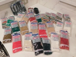 LARGE LOT J&P Coats Latch Hook Rug Yarn Acrylic 320 Pc Each Majority are New 30+ - Picture 1 of 10