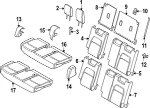 Genuine Nissan Headrest Center 86410-6TA1A - Picture 1 of 1
