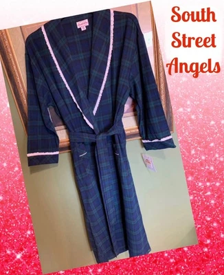 LANZ OF SALZBURG ~ TARTÁN CUADROS ~ BATA LARGA DE FRANELA ~ TALLA PEQUEÑA / MEDIANA Foto 1 de 4