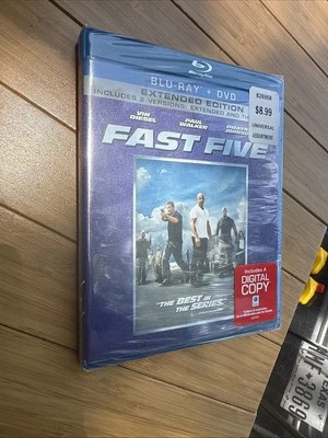 Fast Five (Blu-ray, DVD, Digital 2011) Extended Edition W/ Slipcover Brand New - Image 1 of 2