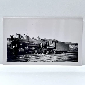 Norfolk & Western Eisenbahn Lok #593 4-6-2 mit Tender s/w Foto mit Negativ - Bild 1 von 9