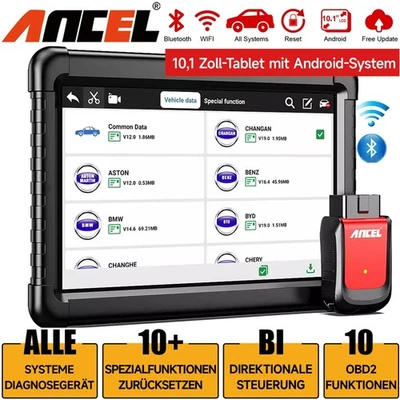 2025 ANCEL X6 Profi KFZ Diagnosegerät ALLE SYSTEM Auto OBD2 Scanner TPMS DPF EPB - Bild 1 von 4