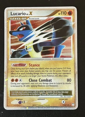 Pokémon TCG Lucario LV.X Holo Rare Card Mysterious Treasures 122/123 - Image 1 of 2