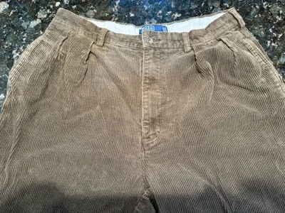 De Colección Polo Ralph Lauren Pana Cordones Pantalones Negros Hechos en EE. UU. Talla 35 X 32 Foto 1 de 4