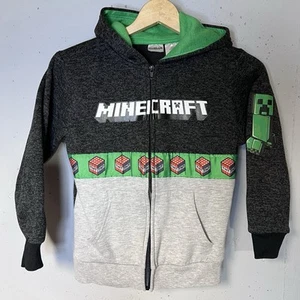 Minecraft Movie Creeper TNT Full Zip Hoodie Sweatshirt Coat Jacket Kids Youth 8 - Picture 1 of 4