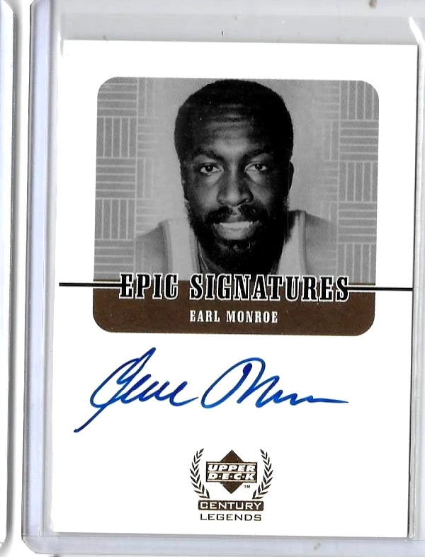 EARL MONROE 1999 UD CENTURY LEGENDS EPIC SINATURES CERTIFIED AUTOGRAPH - Image 1 of 1