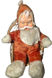 Muñeca de peluche Papá Noel vintage cara de goma silla de 18" NO incluida - Imagen 1 de 14