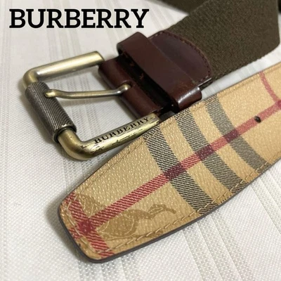 Cinturón Burberry Nova Check Shadow Horse Hecho en Italia Mujer Cinturón Accesorio Original Foto 1 de 4