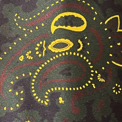 "Corbata de lujo 100 % seda VALENTINO verde cachemira W 3,5"" nueva sin etiquetas hecha en Italia" Foto 1 de 4