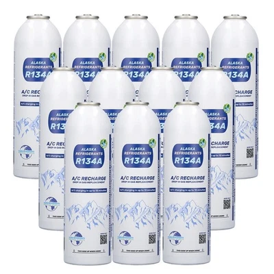 12 x Alaska Refrigerants Réfrigérant de remplacement HC134a pour véhicules - Photo 1/4