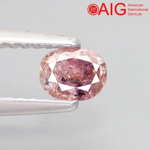 0.43 Ct AIG Certified Glamorous Natural UNHEAT Purple Pink Diamond From Argyle - Bild 1 von 7