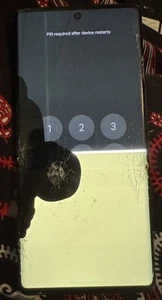 Google Pixel 6 Black 128 GB Fast Ship Good Used Cracked Front Glass Bad LCD!! - Picture 1 of 8