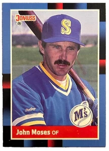 Excellent: Vintage 1988 Donruss John Moses Seattle Mariners Trading Card - Picture 1 of 2