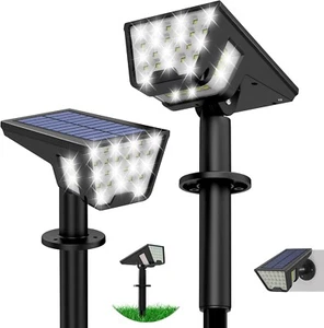 Solar Spot Lights Outdoor 53 Leds IP65 Waterproof - 2 Pack Cool White - Picture 1 of 7