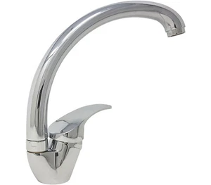 Rubinetto Miscelatore Monocomando Lavello Cucina Cromato Canna Alta Rotante 8411 - Foto 1 di 4