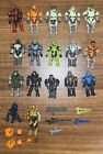 Lot Of 17 HALO Mega Construx Bloks Minifigures With Accessories/ Weapons RARES!!