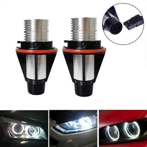 2x LED Angel Eye Halo Ring Marker Side Light White Bulb For BMW E39 E60 E87 X5 - Picture 1 of 10