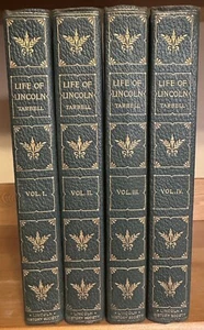 Ida Tarbell THE LIFE OF ABRAHAM LINCOLN 1st Ed Thus 3/4 Leather Bindings - 1906 - Picture 1 of 24