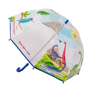 FunBrellerz Once Upon A Time Dinosaur Story Kids/Childrens Rain/Wind Umbrella 3+ - Picture 1 of 5