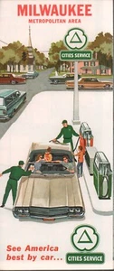 1964 Cities Service Road Map: Milwaukee Metropolitan Area NOS - Picture 1 of 1
