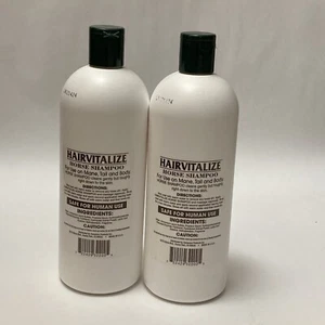 2 Bottles 32 OZ HAIRVITALIZE Horse Shampoo with Coconut Oil & Horsetail Extract - Picture 1 of 2