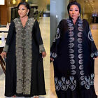 African Abaya Women Long Sleeve Maxi Dress Ramadan Islamic Robe Kaftan Dress
