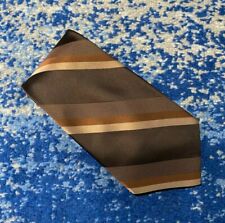 Bugatti Shades of Brown Bias Stripes Silk Necktie
