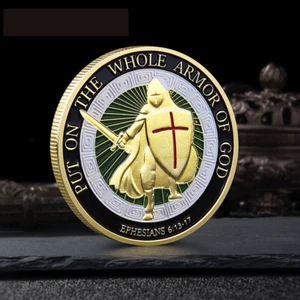1Pc Put on the Whole Armor of God Commemorative Challenge Collection Coin Gift - Picture 1 of 2