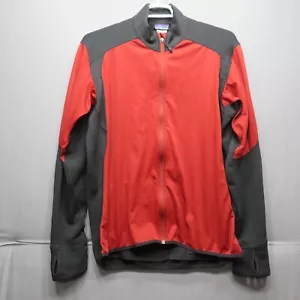 PATAGONIA SZ XL MEN'S BLACK ORANGE RED STRETCHY THUMBHOLES FULL ZIP JACKET - Picture 1 of 12