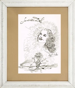 SALVADOR DALI - old sketch pencil INK - GREAT ART !!! - Picture 1 of 2