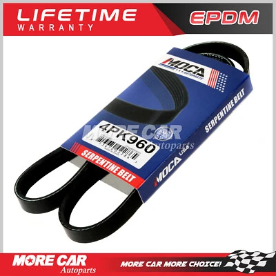 Compressor Belt Fit 99-08 Chevrolet Avalanche Silverado GMC Sierra OHV 4PK960 - Image 1 of 4