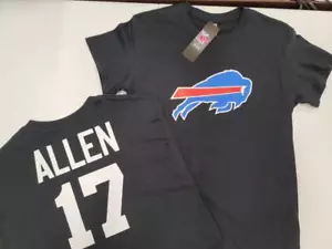 "Camiseta deportiva de fútbol americano 20831 para hombre BÚFALO BILLS ""Receptor elegible"" negra Nueva - Imagen 1 de 15