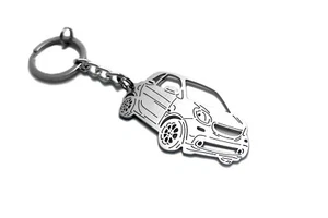 Llavero de acero inoxidable 3D carrocería de coche corte lazo para Smart Fortwo III - Imagen 1 de 6